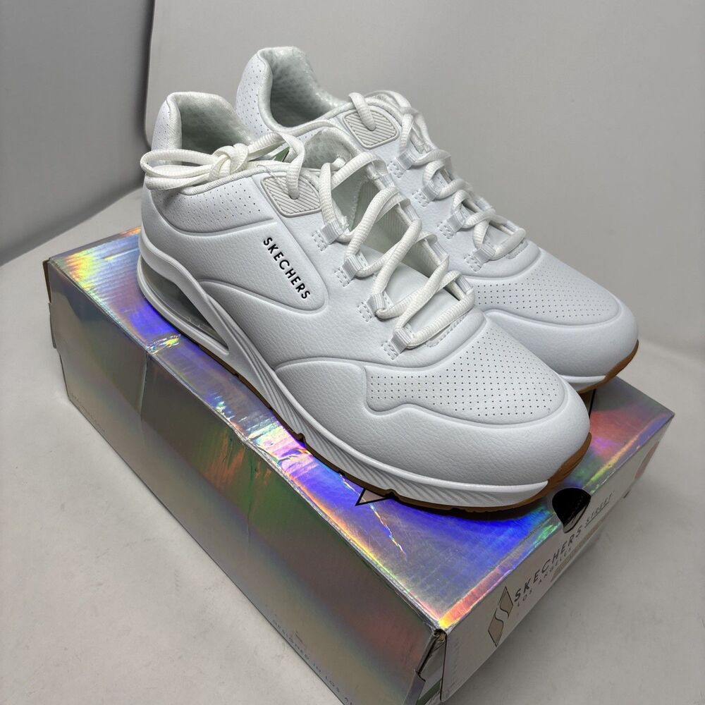 Skechers Uno 2 Air Around You Women Size 10 White Sneakers Shoes 155543